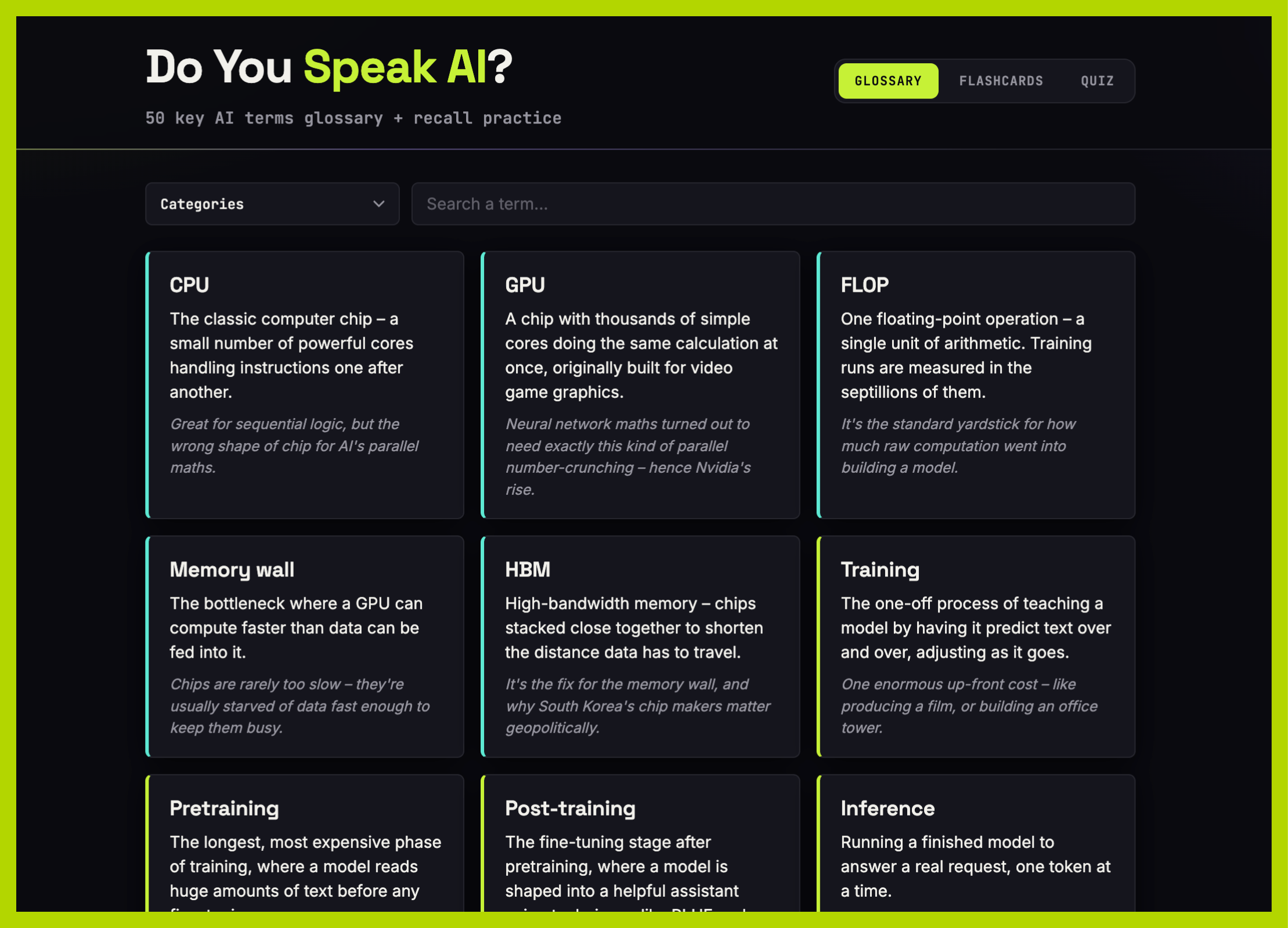 Screenshot of Do You Speak AI?