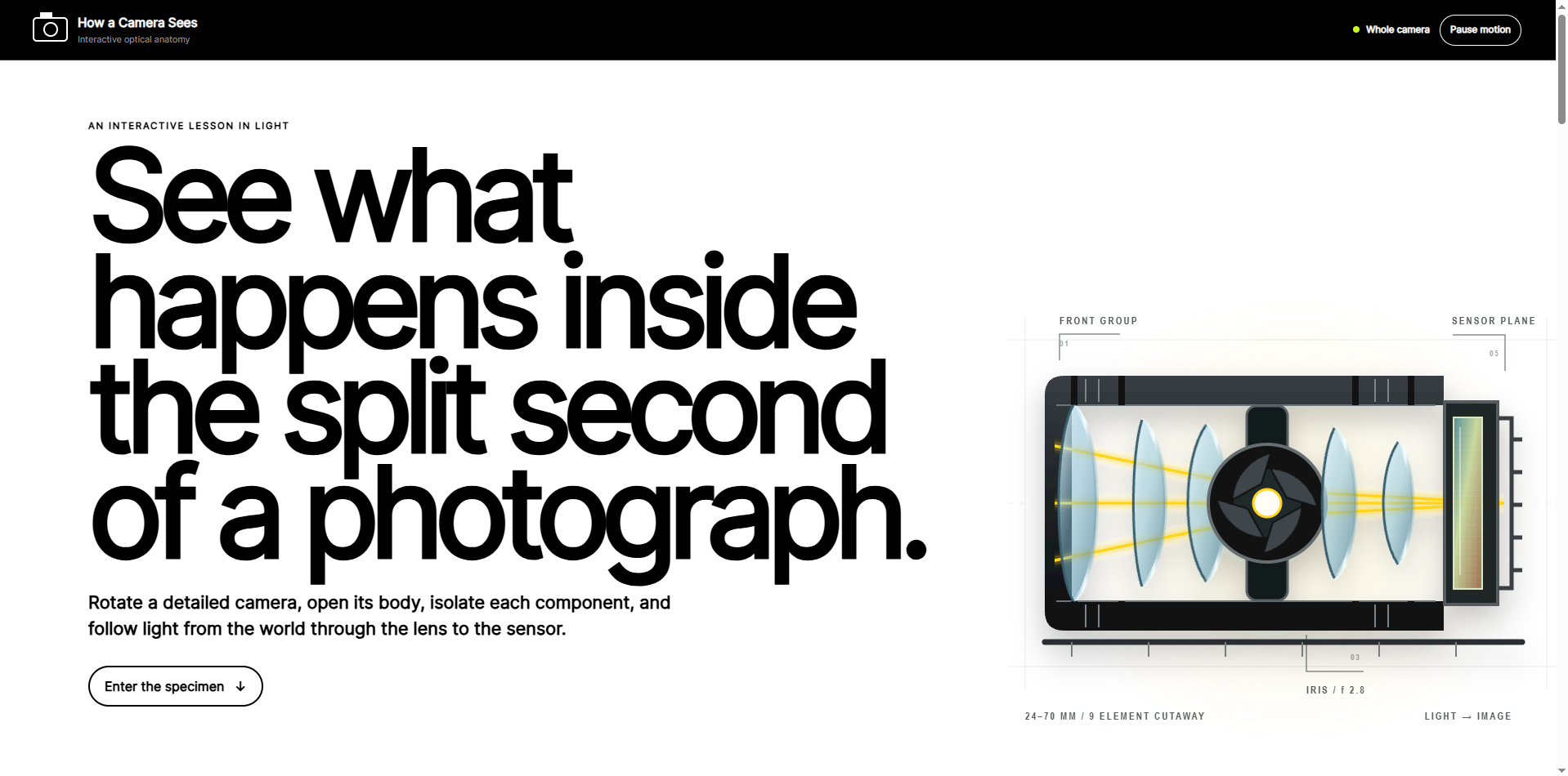 Screenshot of How a Camera Sees